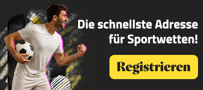 Dynamische Darstellung eines Fussballspielers neben einem gelben Registrieren Feld im Zusammenhang mit Bahibi Wetten